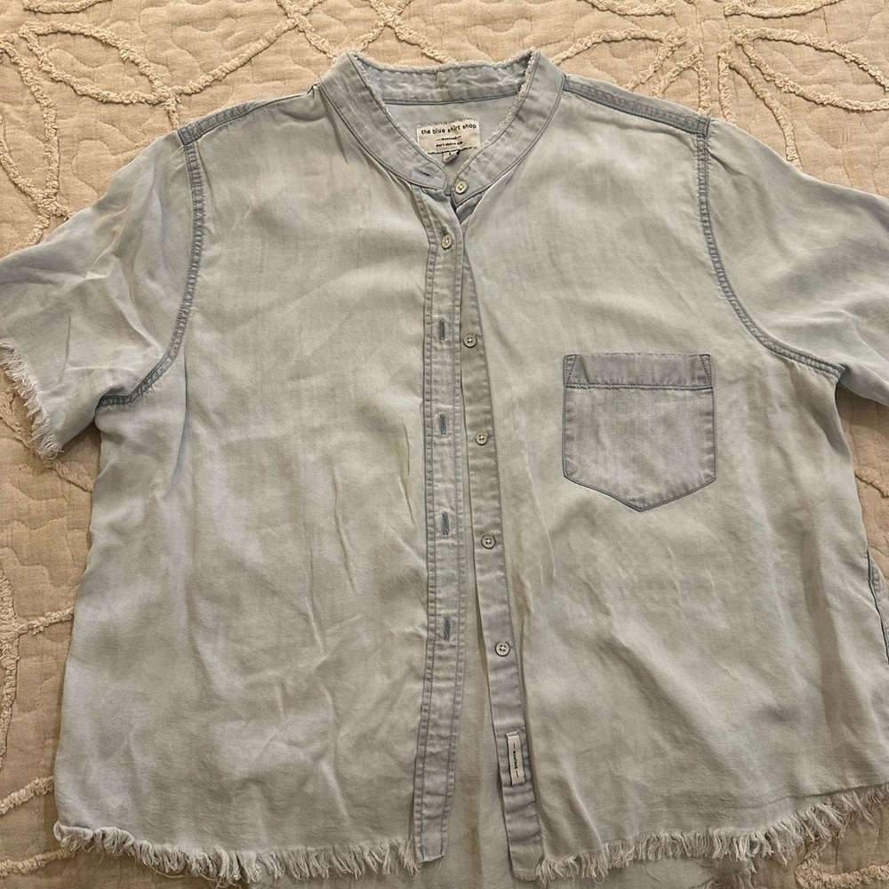 DL1961 The Blue Shirt Shop Light Blue Chambray Button Down Shirt